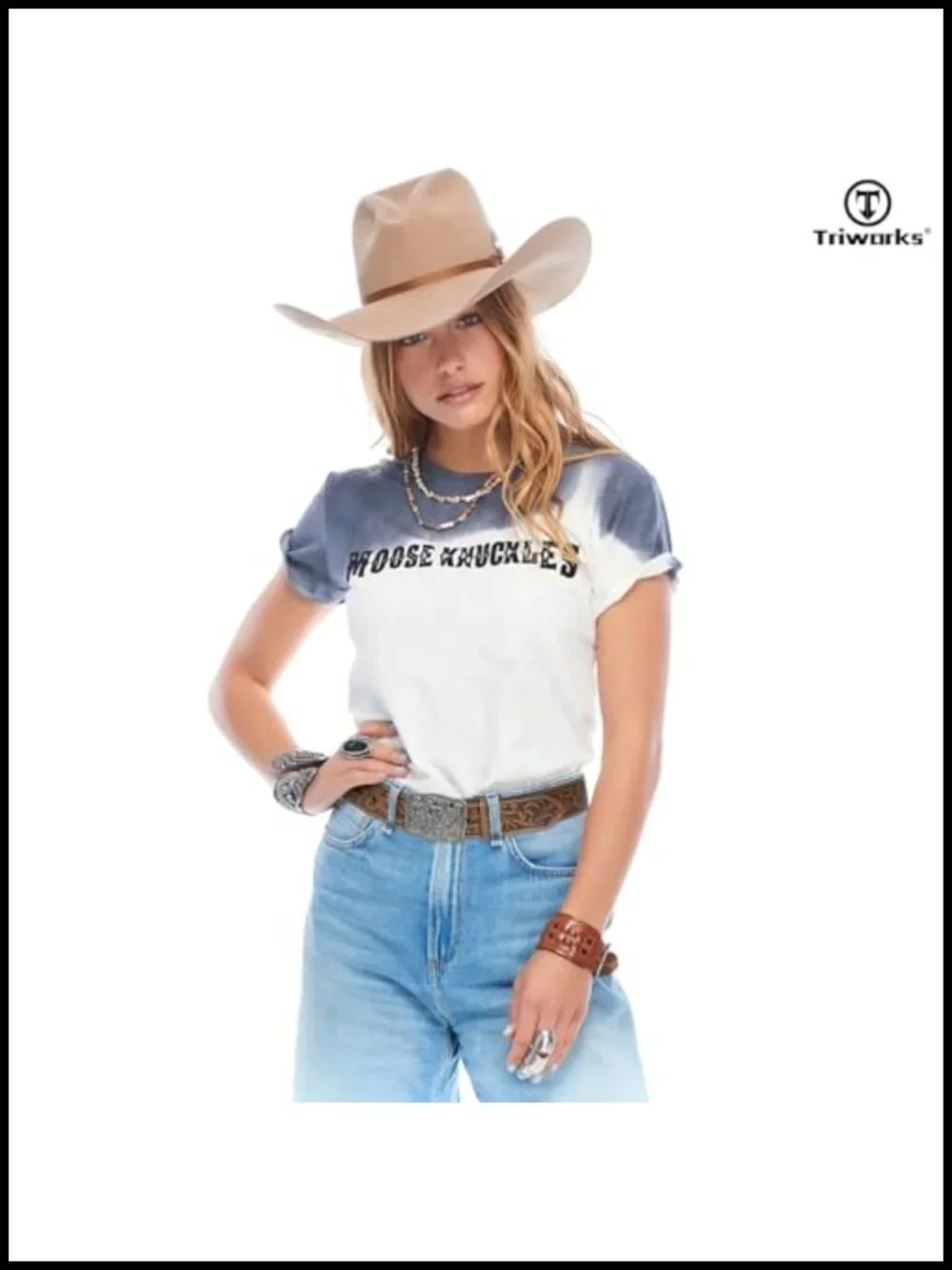 Western Leather Belt with Removable Engraved Buckle for Women Men